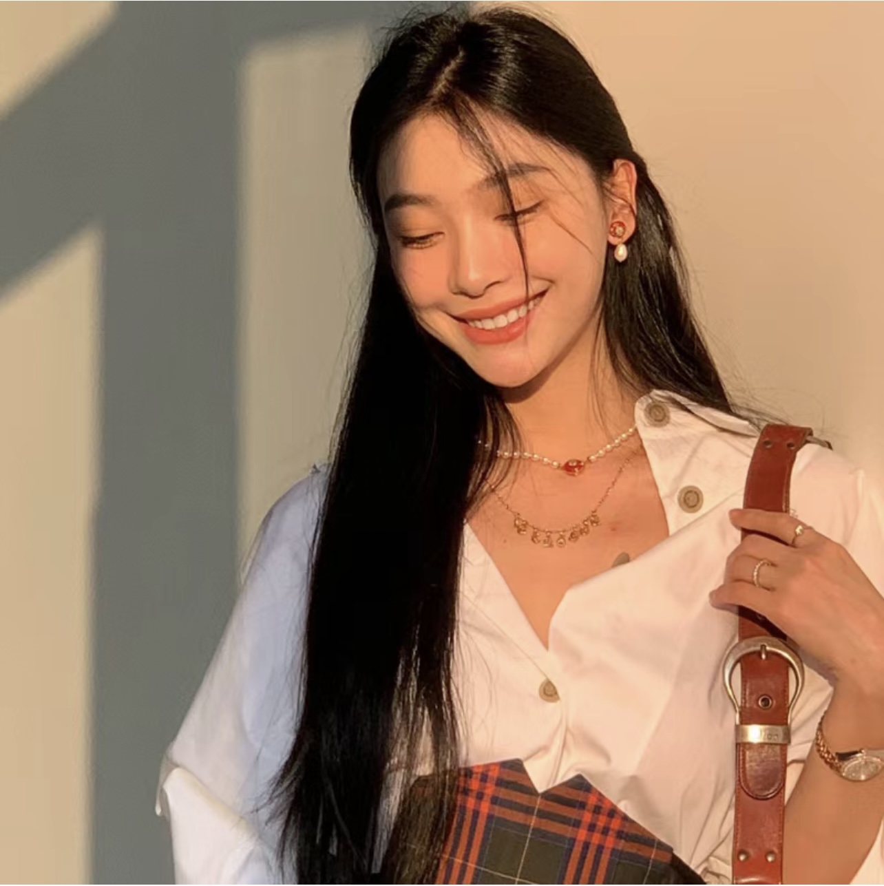 Vivienne Westwood 新品上架西太后磁扣珐琅土星图案珍珠项链