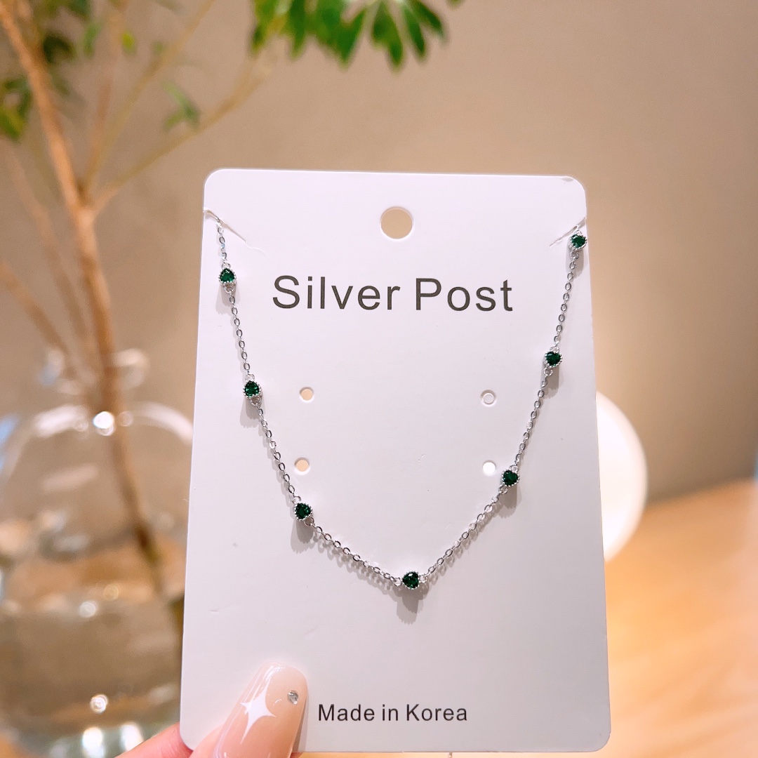 韓国風低アレルギー銀ネックレスシルバー 旅行