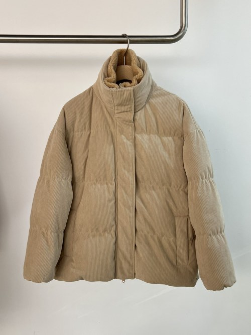 Corduroy Padded Jacket, Warm and Stylish Outerwear for Winter,Khaki,S-XL