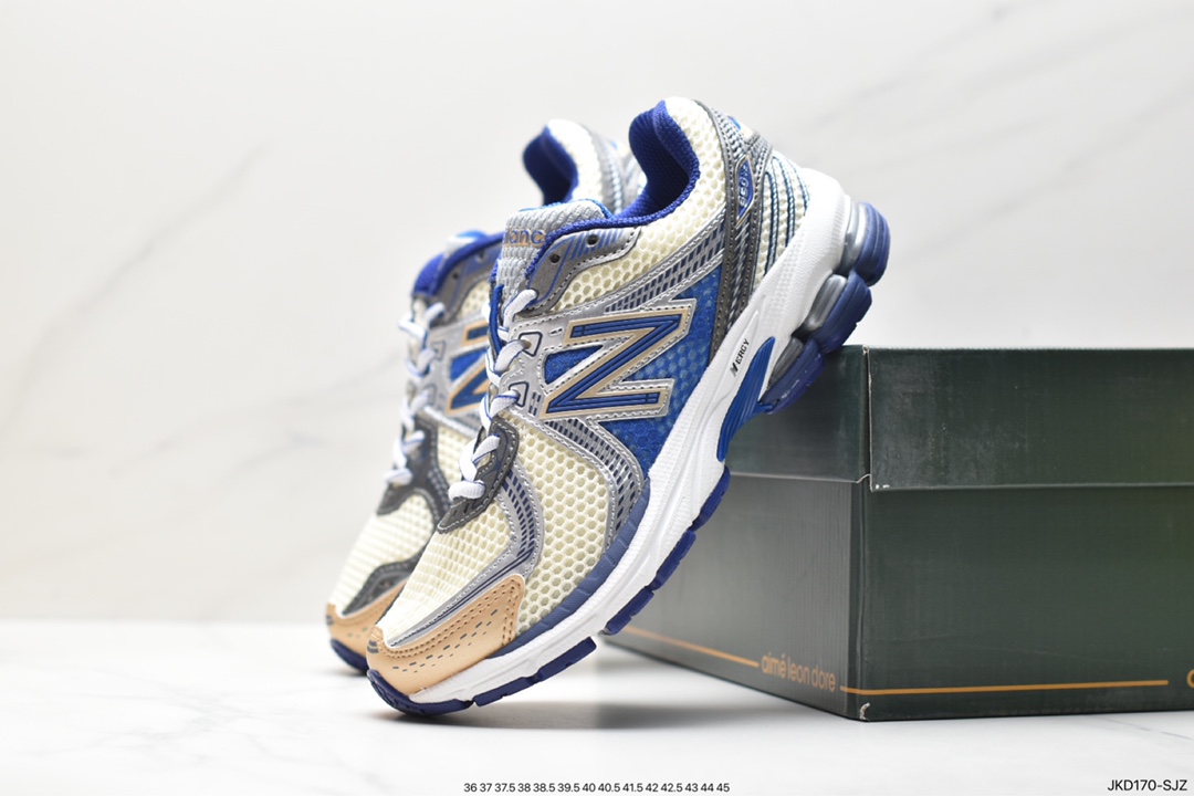 Leon Dore x New Balance 860V2 series low-top classic retro dad style casual sports jogging shoes ML860AM2