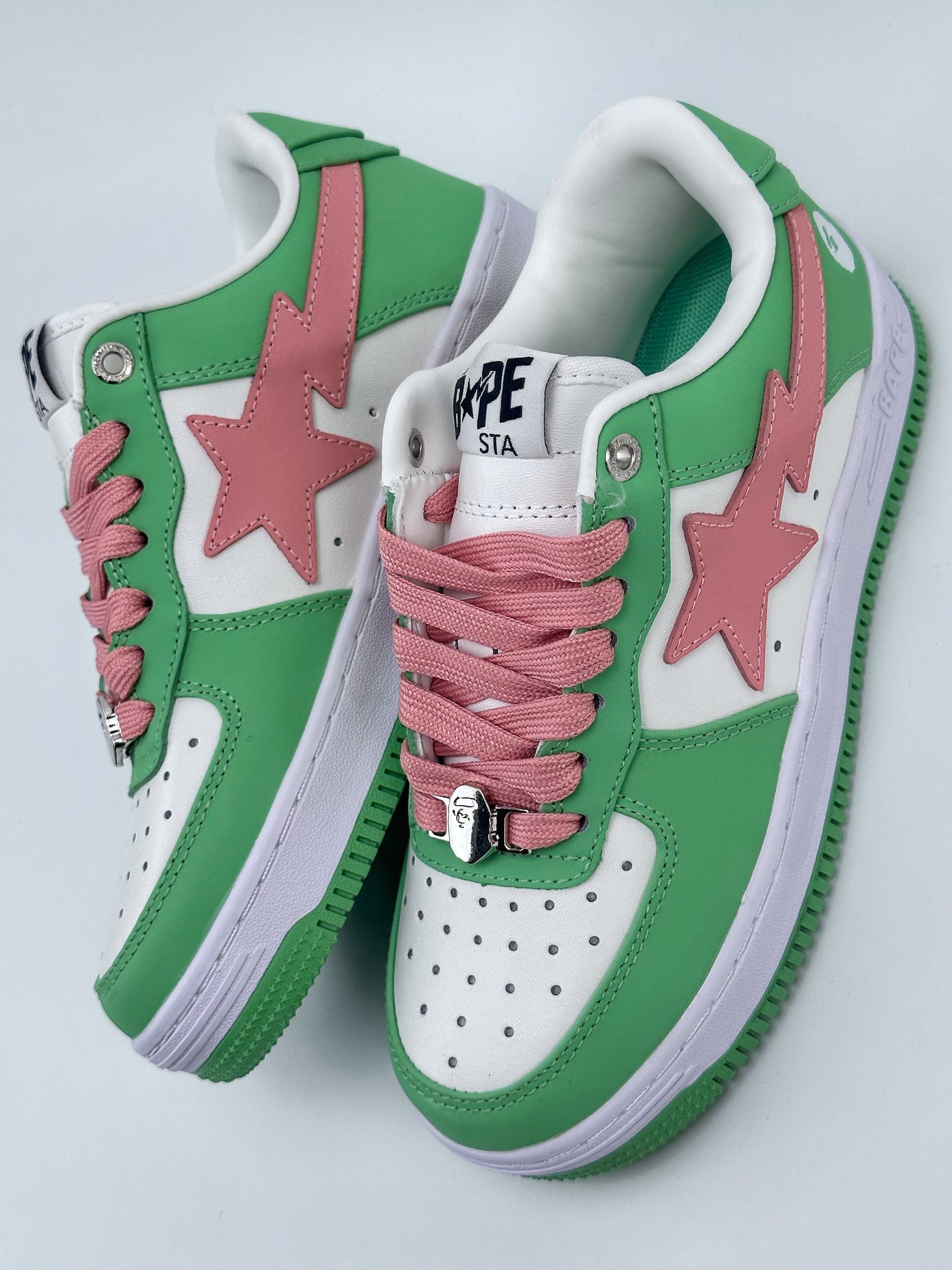 Bape x Air Force 1 '07 Low Green Pink 1H70191005