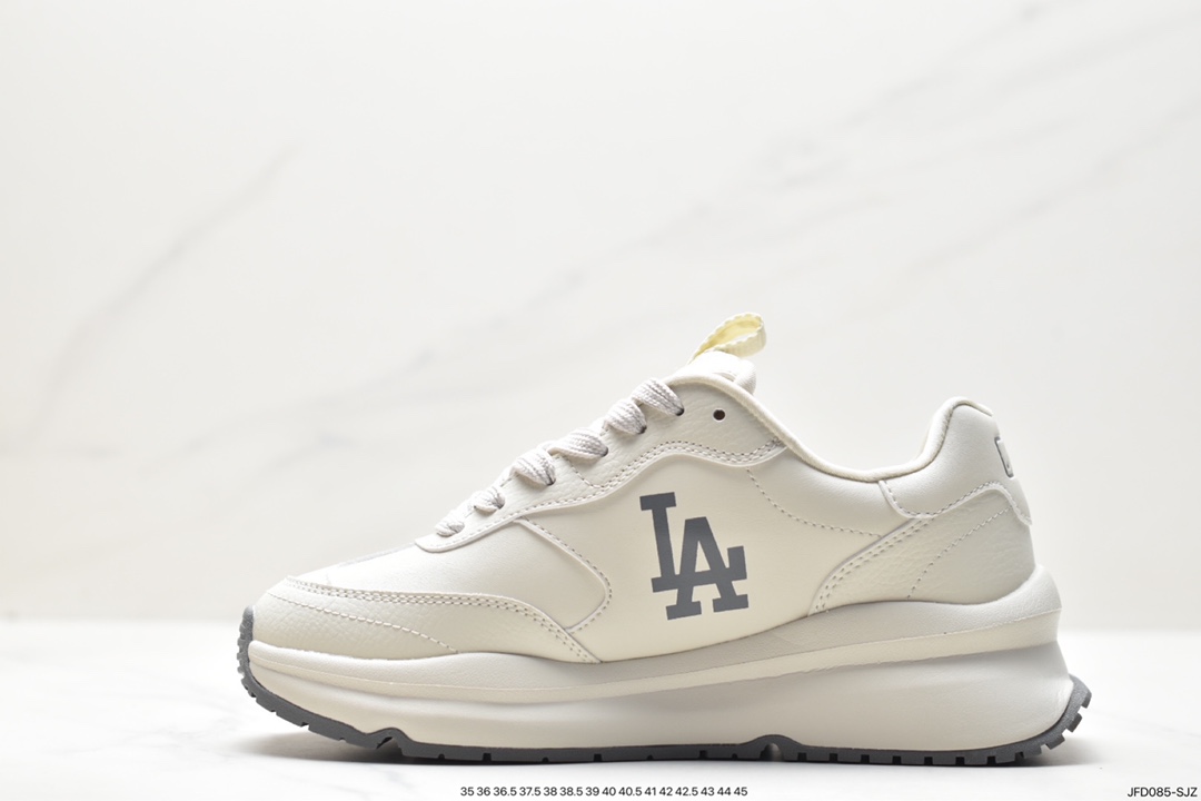 Korea Limited Release NY Yankees Limited x MLB Big Ball Chunky Mesh Thick-soled Daddy Jogging Shoes ”Mesh Ivory Black NY Print” 3ASHCRB3N (GP007)