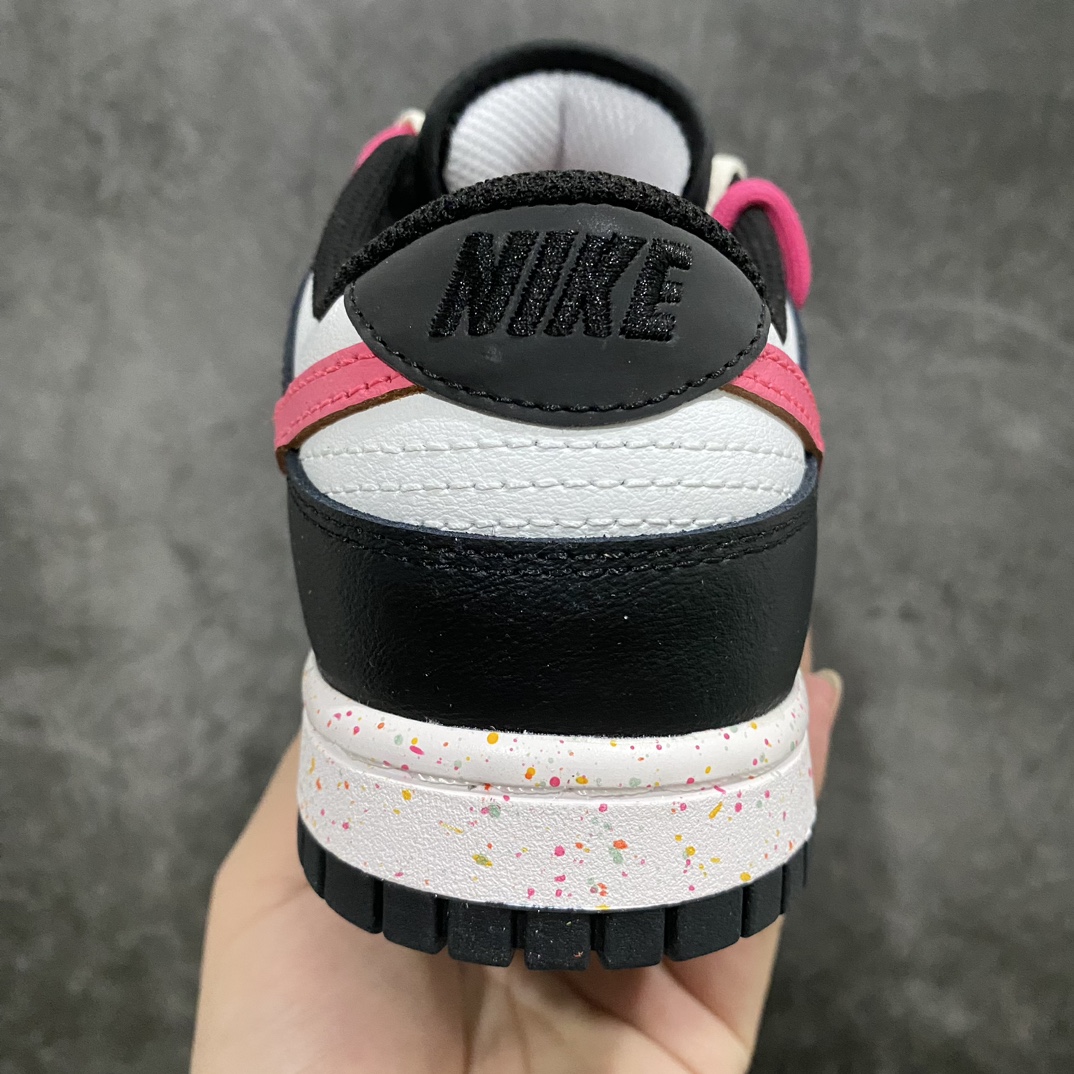 [CS version] NK Dunk Low Multi-Color Swoosh SB low-top deconstructed straps vibrant three-hook black and white rose red FD4623-131