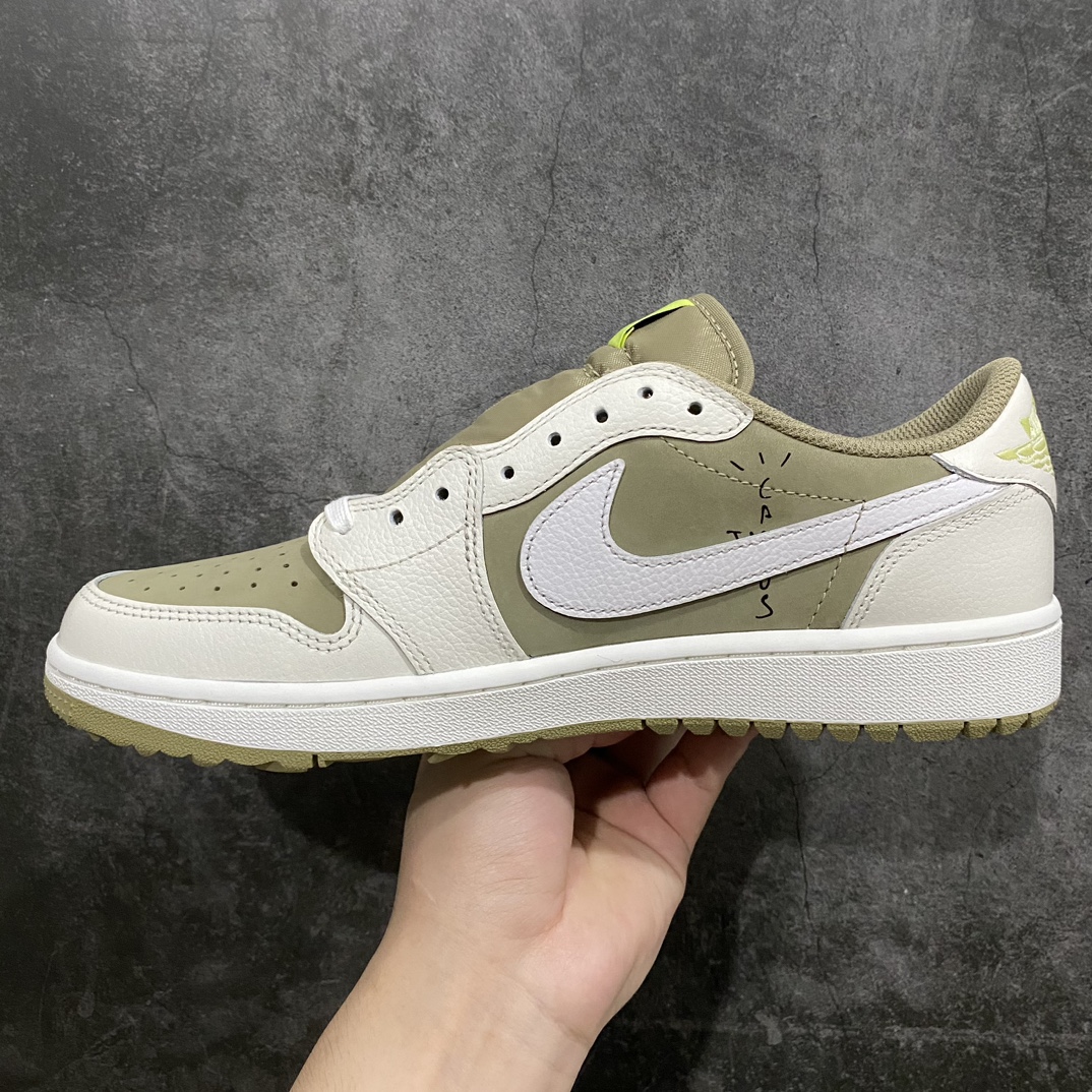 [LW Version] Travis Scott x Air Jordan 1 Golf AJ1 Joe 1 TS Joint Inverted Hook Golf Low Top 6.0 FZ3124-200