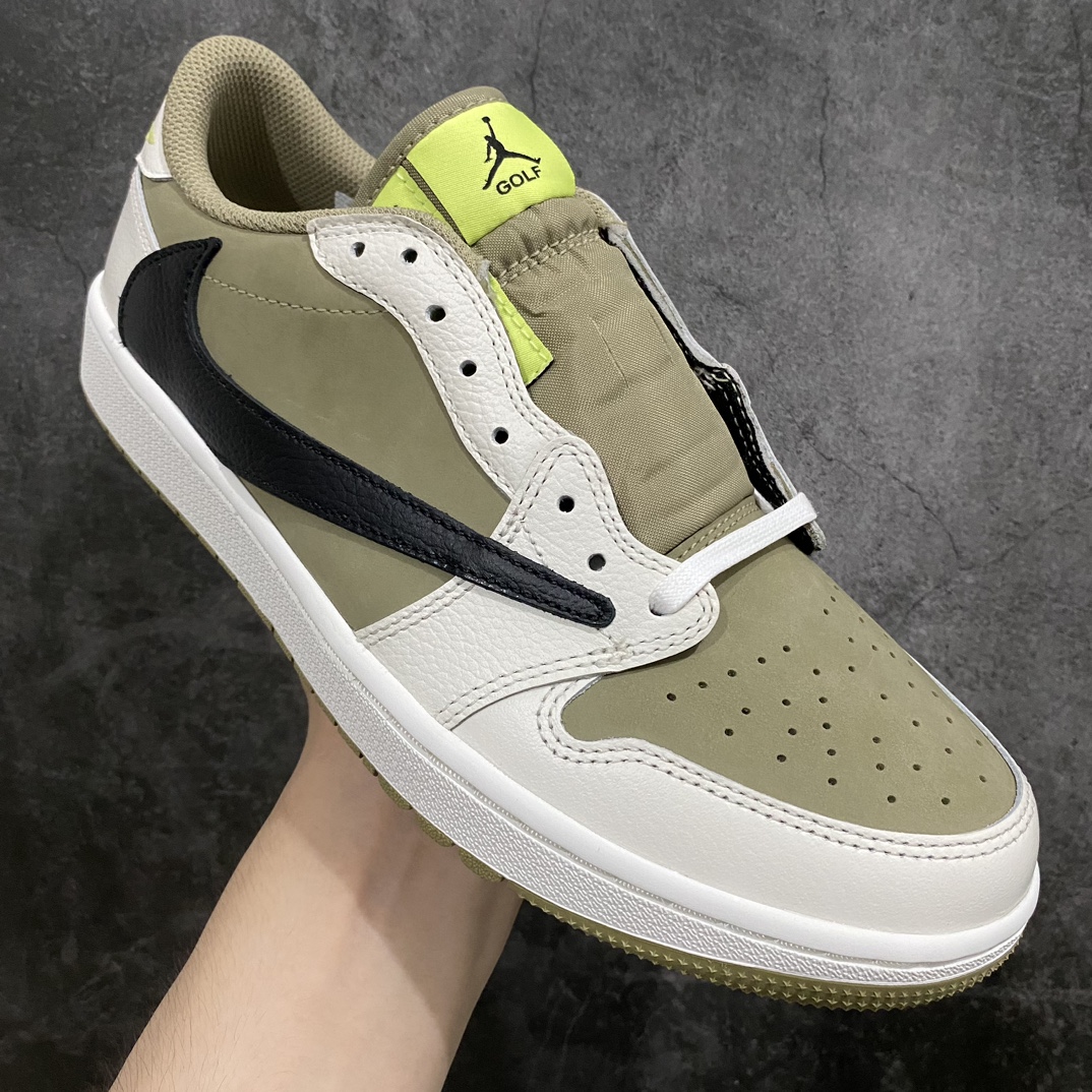 [LW Version] Travis Scott x Air Jordan 1 Golf AJ1 Joe 1 TS Joint Inverted Hook Golf Low Top 6.0 FZ3124-200