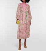 Alemais Clothing Dresses Pink Printing Linen Silk