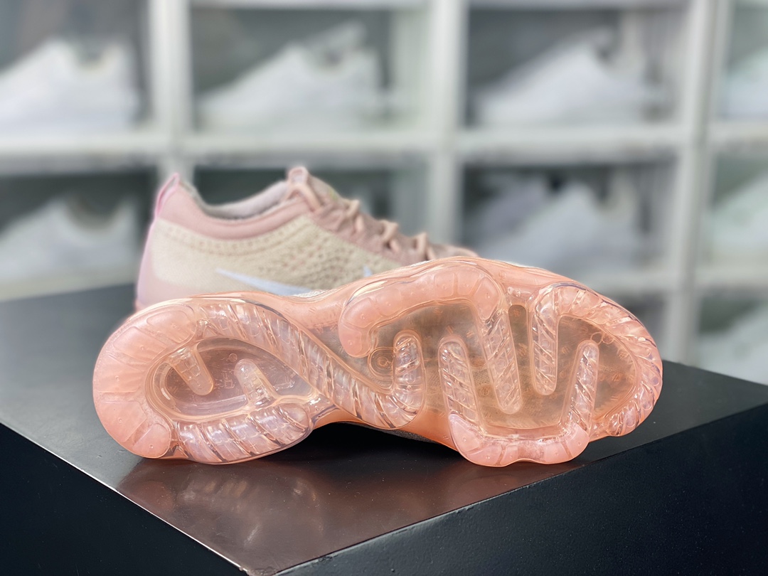 Air VaporMax 2023 Flyknit FK”Oatmeal/Pearl Pink” 2023 Air Cushion Jogging Shoes ”Oatmeal Peach Pink White Hook” DV6840-101