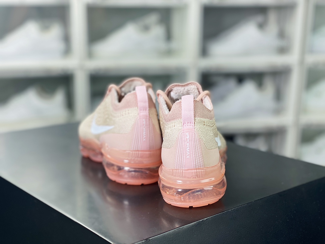 Air VaporMax 2023 Flyknit FK”Oatmeal/Pearl Pink” 2023 Air Cushion Jogging Shoes ”Oatmeal Peach Pink White Hook” DV6840-101