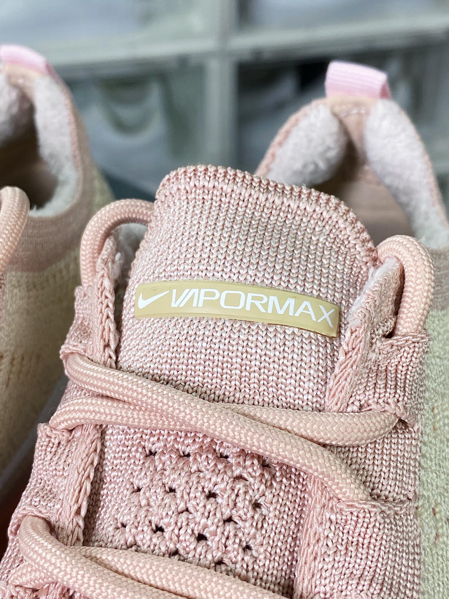 Air VaporMax 2023 Flyknit FK”Oatmeal/Pearl Pink” 2023 Air Cushion Jogging Shoes ”Oatmeal Peach Pink White Hook” DV6840-101