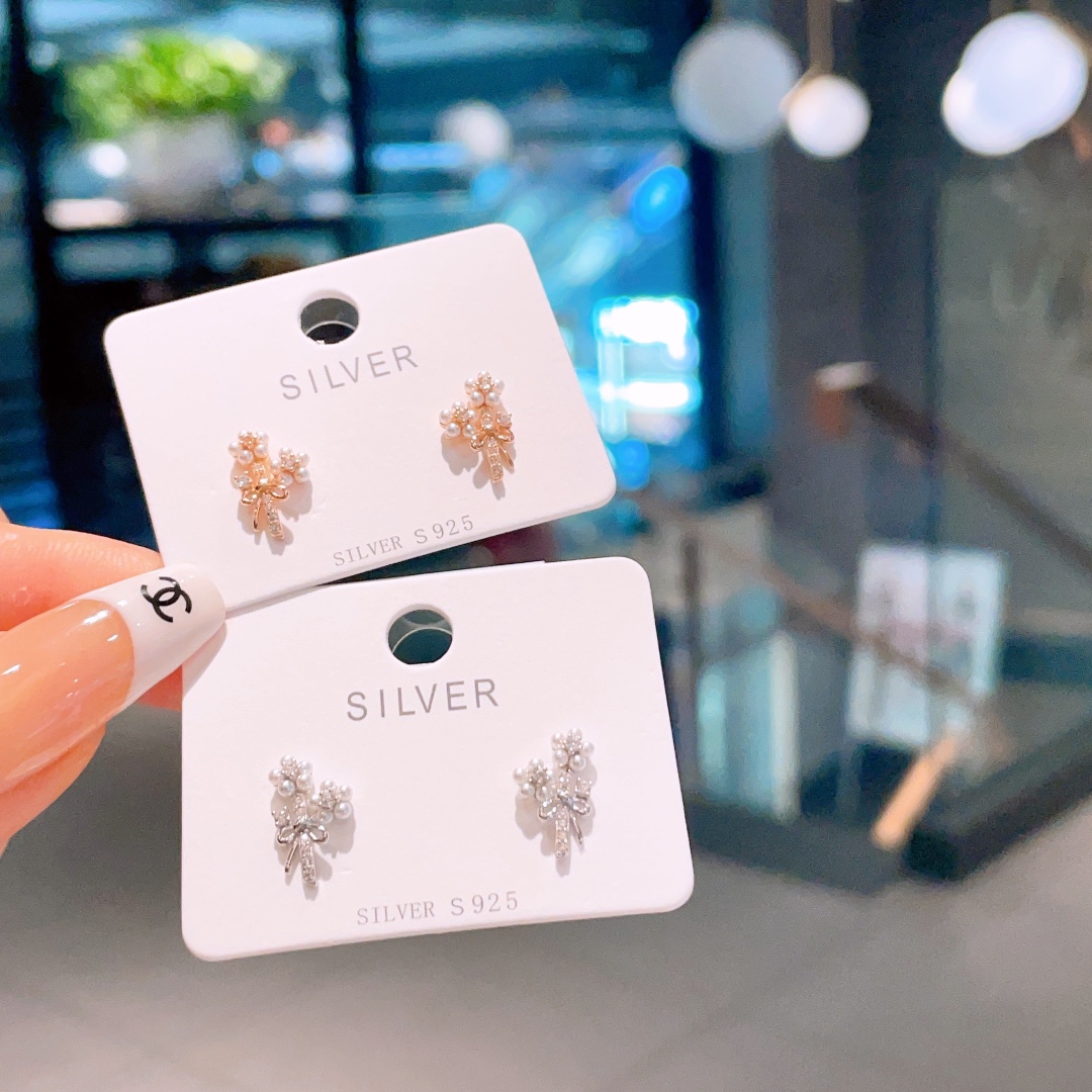 韓国風ファインシルバーイヤリングシルバー 父の日