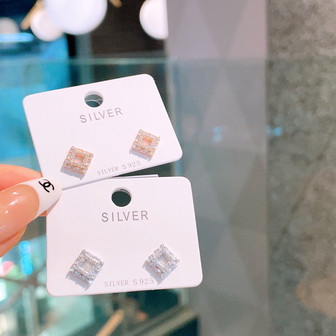 Allergiearmes Silber Ohrringe Frisch Alltag Gold