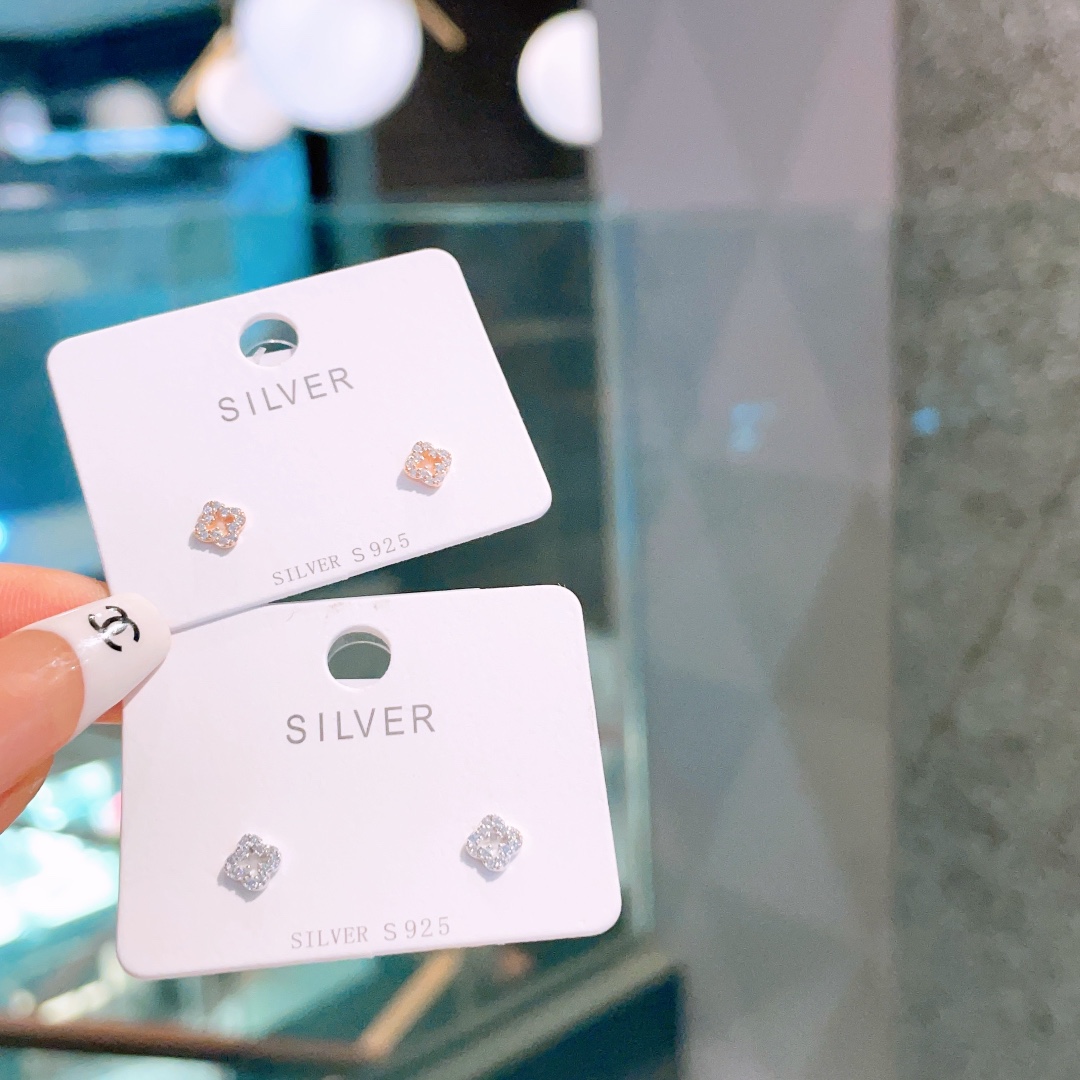 Hochglanzpoliertes Silber Ohrringe Minimalistisch Valentinstag Gold