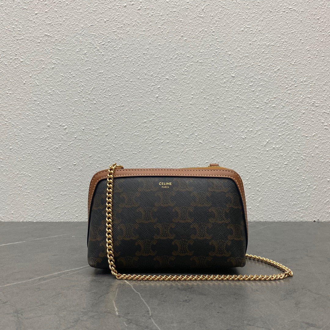 Celine Triomphe Chain Crossbody Bag - Stylish & Functional
