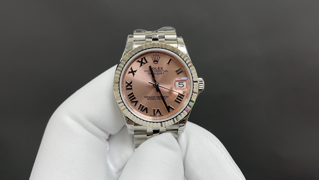 Rolex Watch Online From China Pink White Mechanical Movement
