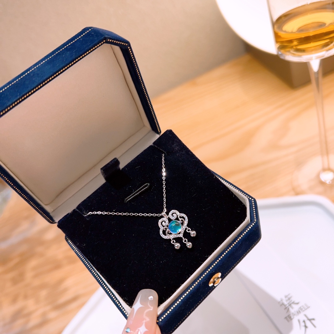 可愛いS925スターリングシルバーネックレスゴールド 年次パーティー