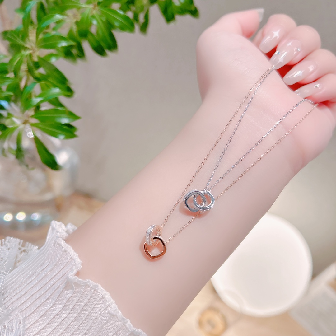 エレガントファインシルバーネックレスゴールド プロポーズ