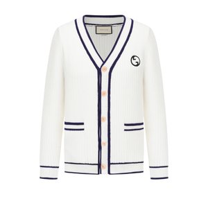 Gucci Clothing Cardigans Knit Sweater White Unisex Cotton Knitted Knitting Wool Fall Collection