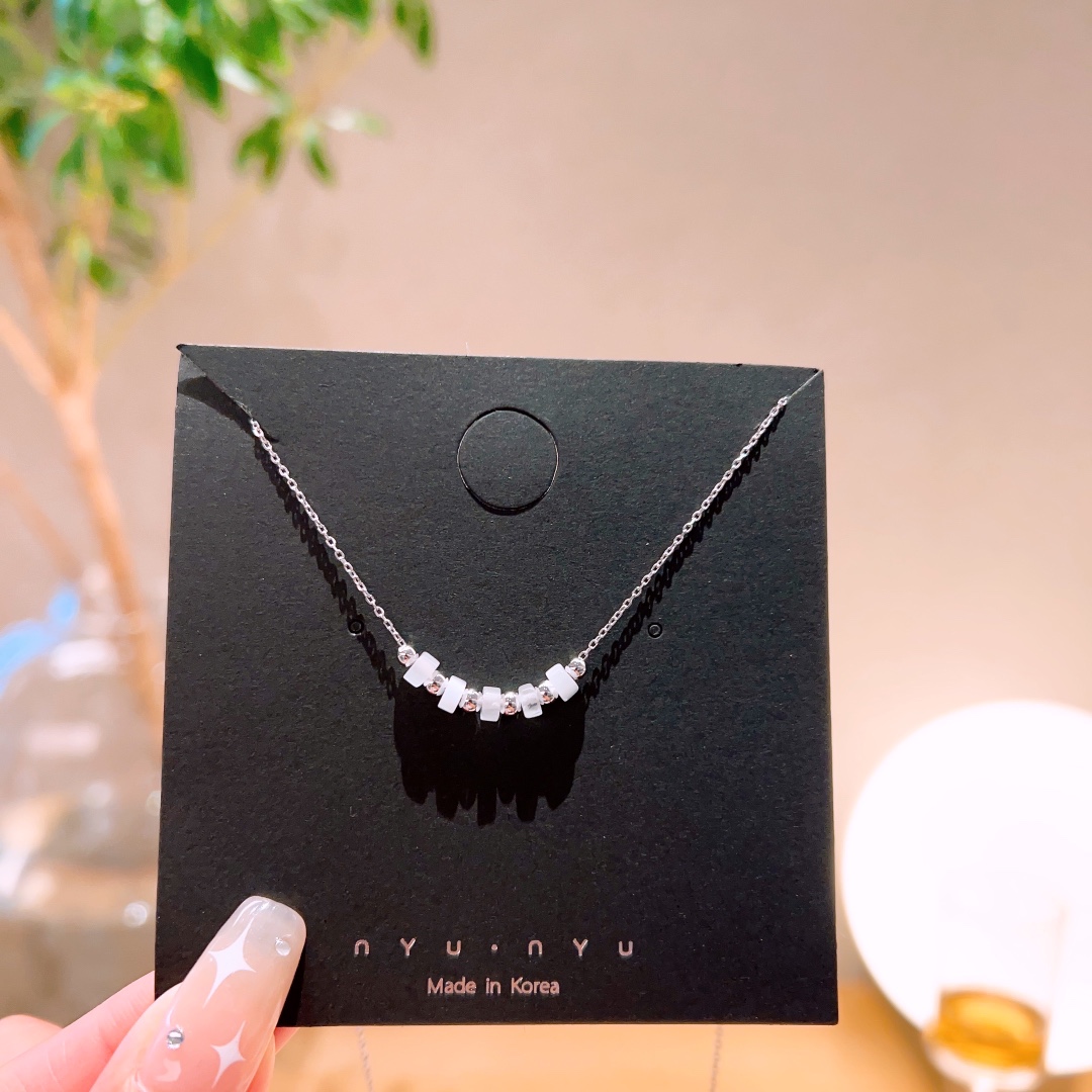 可愛いアレルギー対応シルバーネックレスゴールド デート