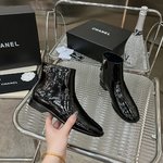 Chanel Short Boots Best Replica Quality
 Women Gold Hardware Cowhide Genuine Leather Sheepskin Fall/Winter Collection Fashion
