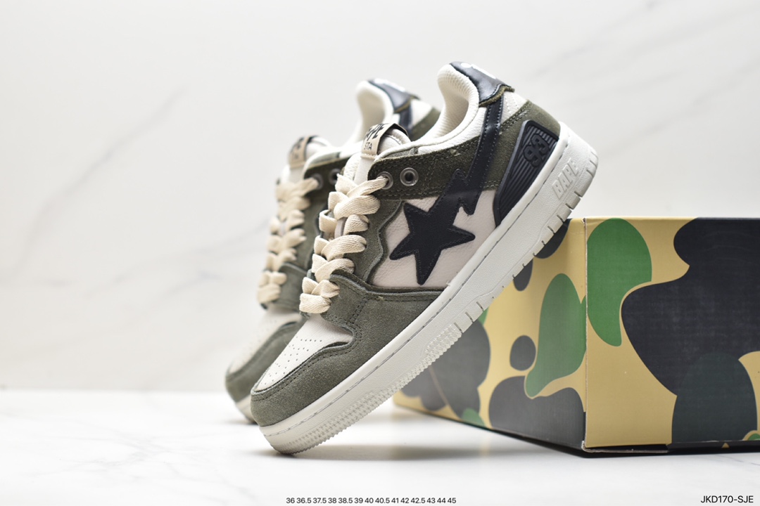 Japanese Harajuku fashion brand A Bathing Ape BAPE Sk8 Sta Low SK8 series low-top casual sports skateboard shoes