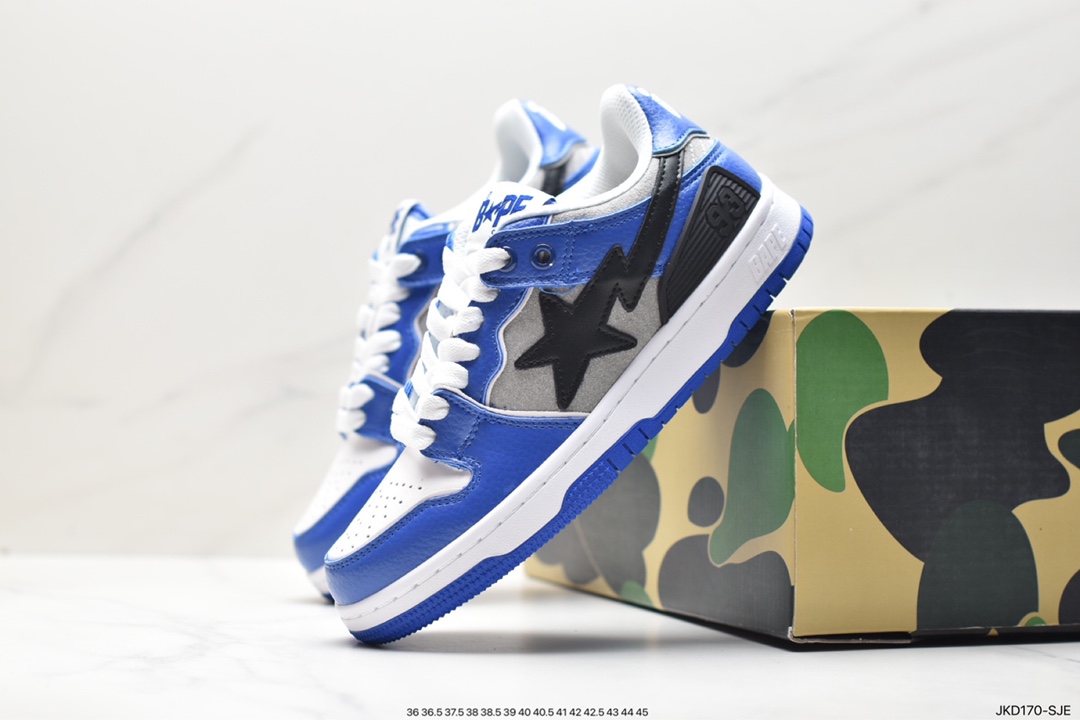 Japanese Harajuku fashion brand A Bathing Ape BAPE Sk8 Sta Low SK8 series low-top casual sports skateboard shoes