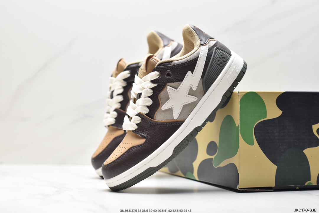 Japanese Harajuku fashion brand A Bathing Ape BAPE Sk8 Sta Low SK8 series low-top casual sports skateboard shoes