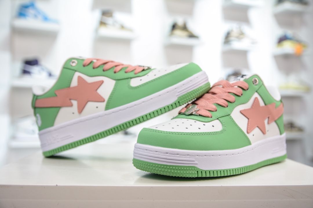 T version of Bape Sta To Low ape head classic patent leather low-top sports casual sneakers