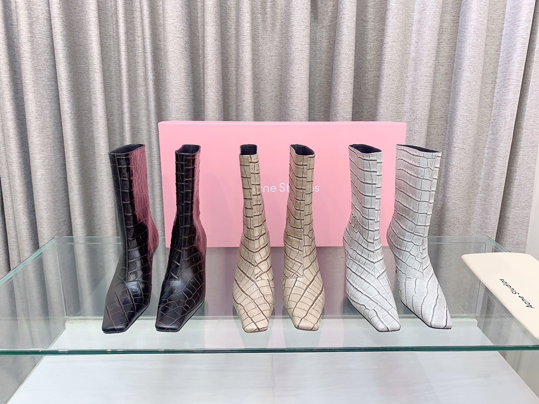 Stylish High and Short Boots by Acne Studios with Oxen-Skin Details - 图片 8