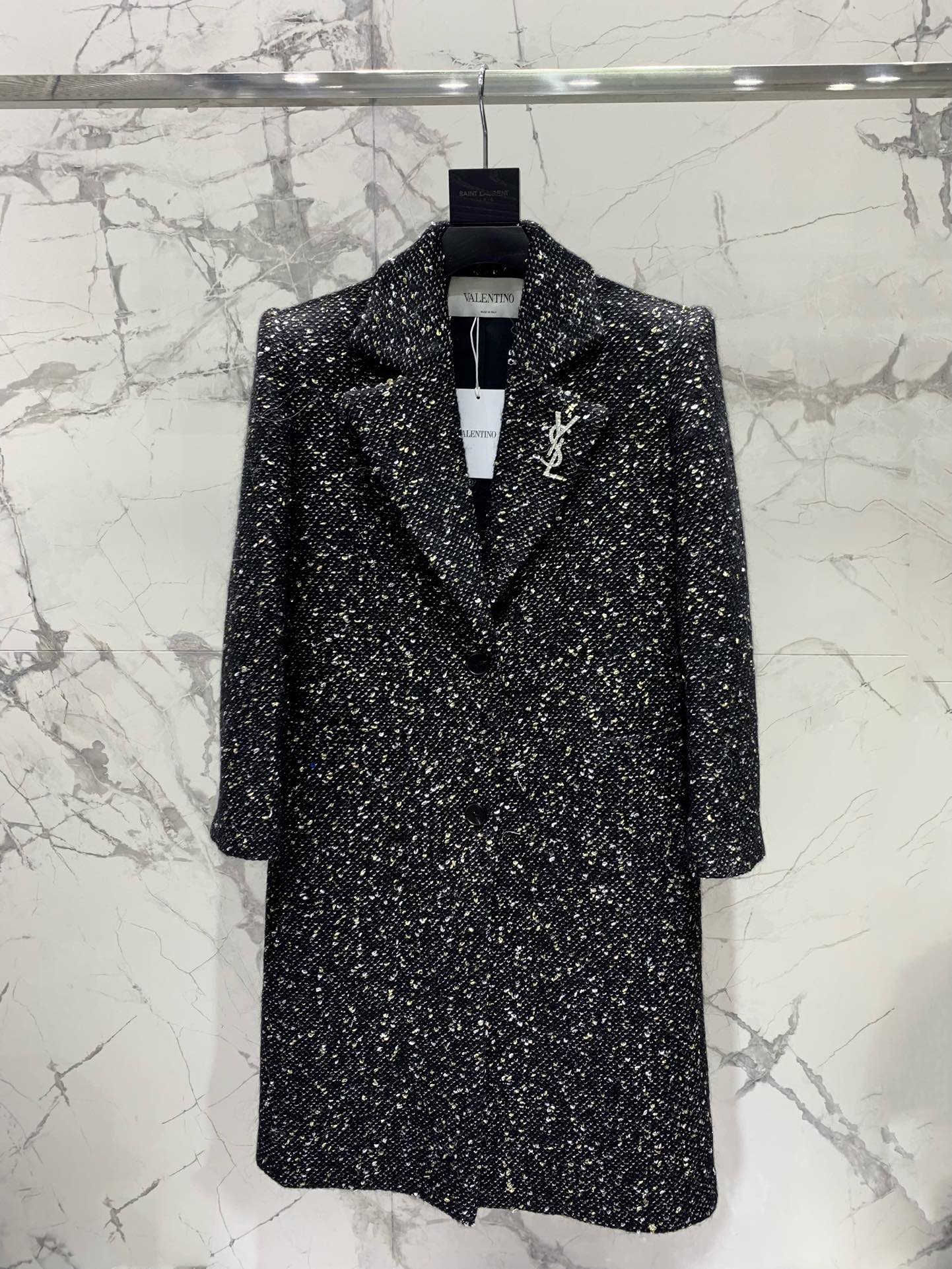 Valentino Wool Blend Tweed Coat & Skirt Set – Runway Collection