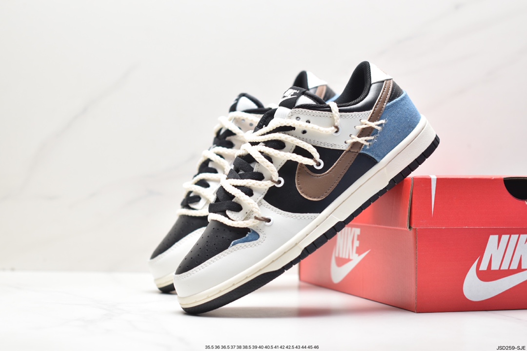 NK SB Dunk Low ”Green/Beige” rope deconstruction style series low-top casual sports skateboard shoes DD1591-100