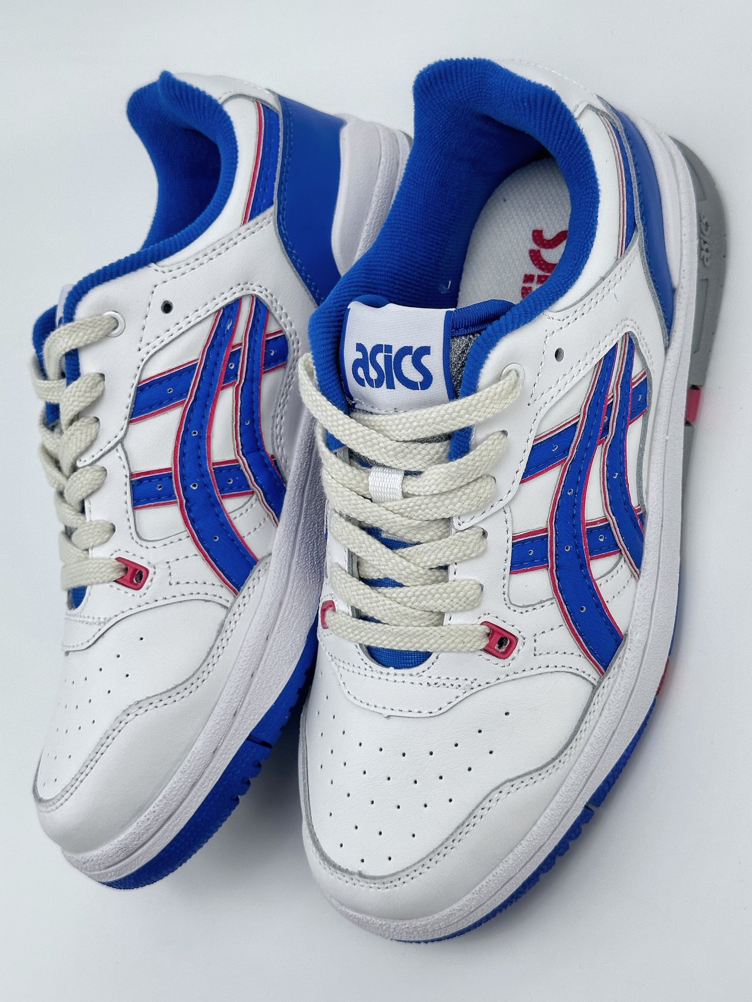 Asics EX89 x Ronnie Fieg white, blue and red classic retro trend sneakers 1201A476-101