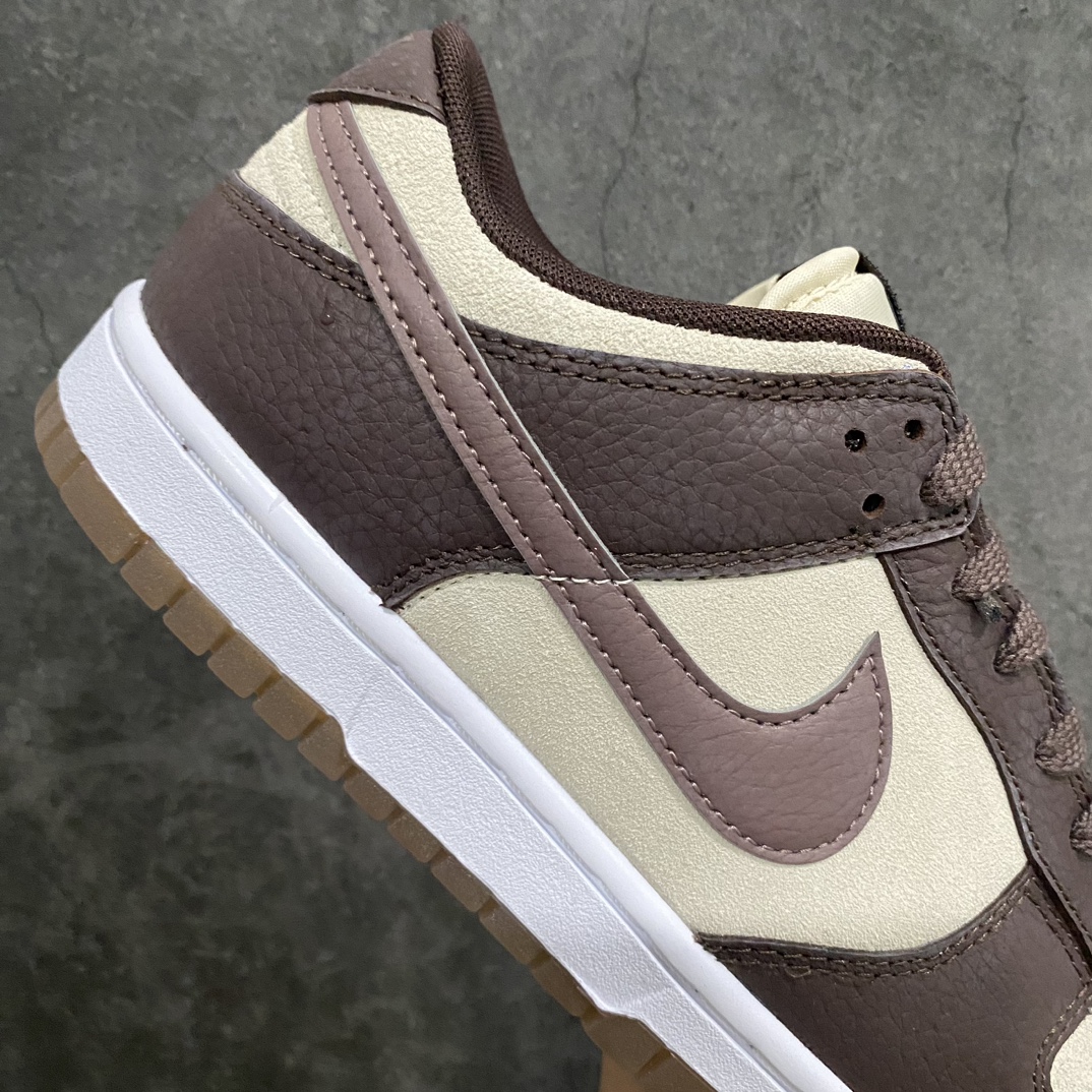 [Top Pure Original] Nike Dunk Low ”Plum/Coconut Milk” Dunk Series Skateboard Shoes ”Coffee Brown Jelly Milk White” FJ4734-100