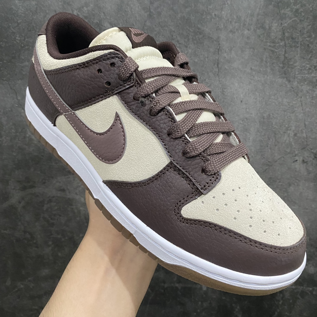 [Top Pure Original] Nike Dunk Low ”Plum/Coconut Milk” Dunk Series Skateboard Shoes ”Coffee Brown Jelly Milk White” FJ4734-100