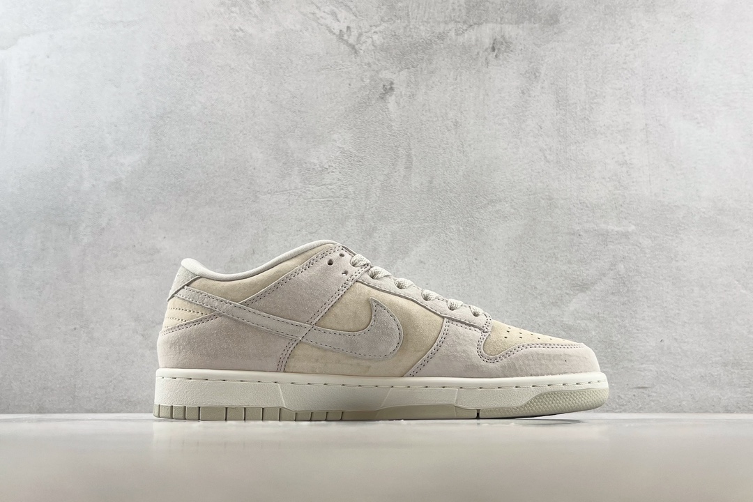 麂皮系列 Nike Dunk Low Retro PRM ”Vast Grey”奶灰色 DD8338-001