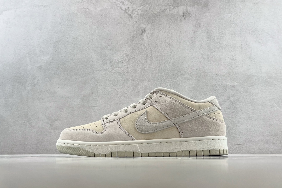 麂皮系列 Nike Dunk Low Retro PRM ”Vast Grey”奶灰色 DD8338-001