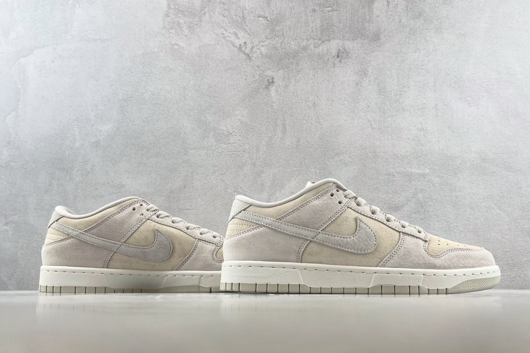 麂皮系列 Nike Dunk Low Retro PRM ”Vast Grey”奶灰色 DD8338-001