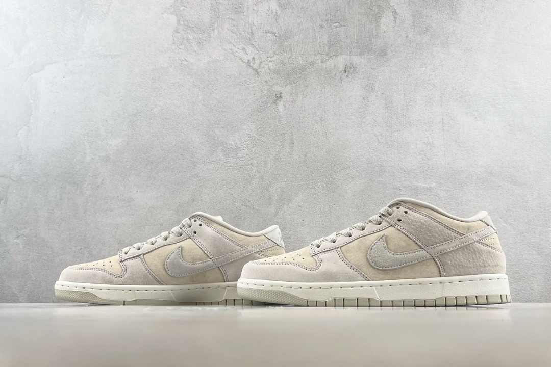 麂皮系列 Nike Dunk Low Retro PRM ”Vast Grey”奶灰色 DD8338-001