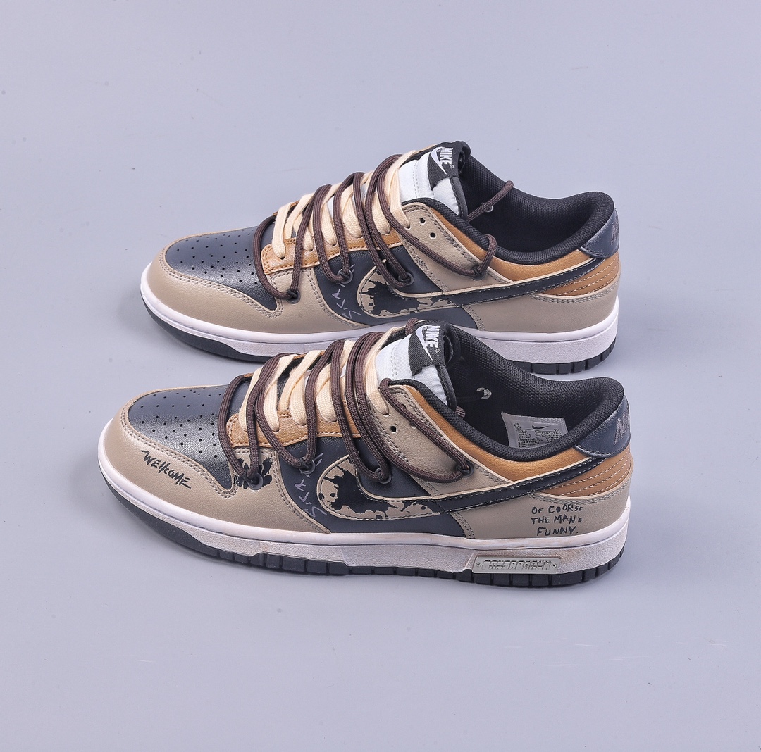 OW定制 礼盒Nike SB Dunk Low熊猫恶作剧 滑行轨迹 DD1391-100