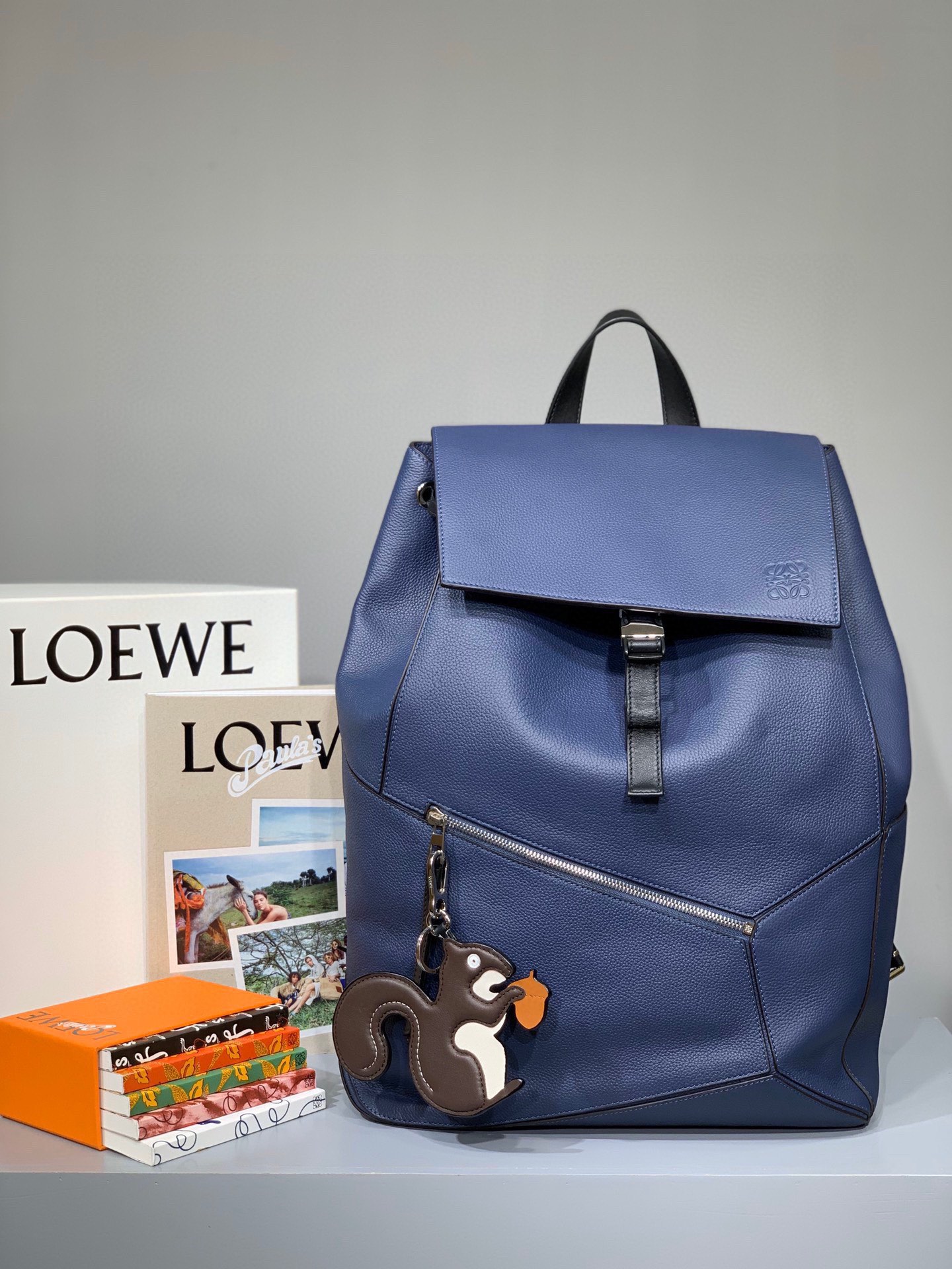 Loewe Puzzle Bags Backpack Black Calfskin Cowhide