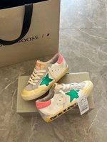 Golden Goose Cheap
 Skateboard Shoes Single Layer Gold Green Pink Red White Yellow Unisex Cowhide Frosted Fall/Winter Collection
