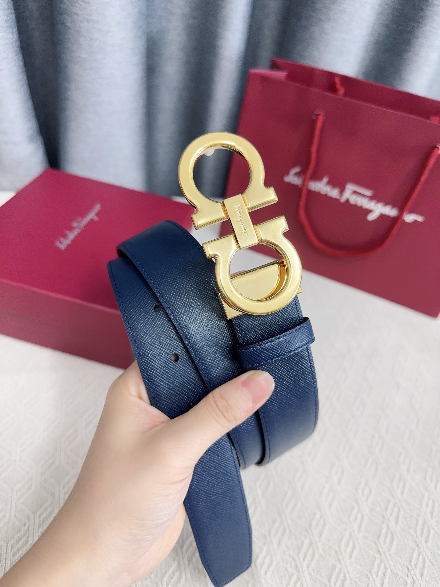 Luxury Oxen Skin Belt with NFC Prototype Chip Sensorium for Fashionable City Dwellers.