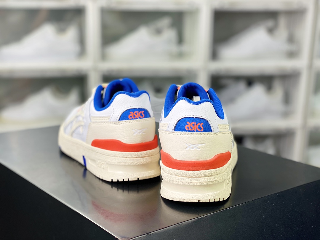 Asics EX89 Low Sneakers series low-top retro basketball shoes ”Joint Knicks Milky White Blue Orange” 1201A885-100