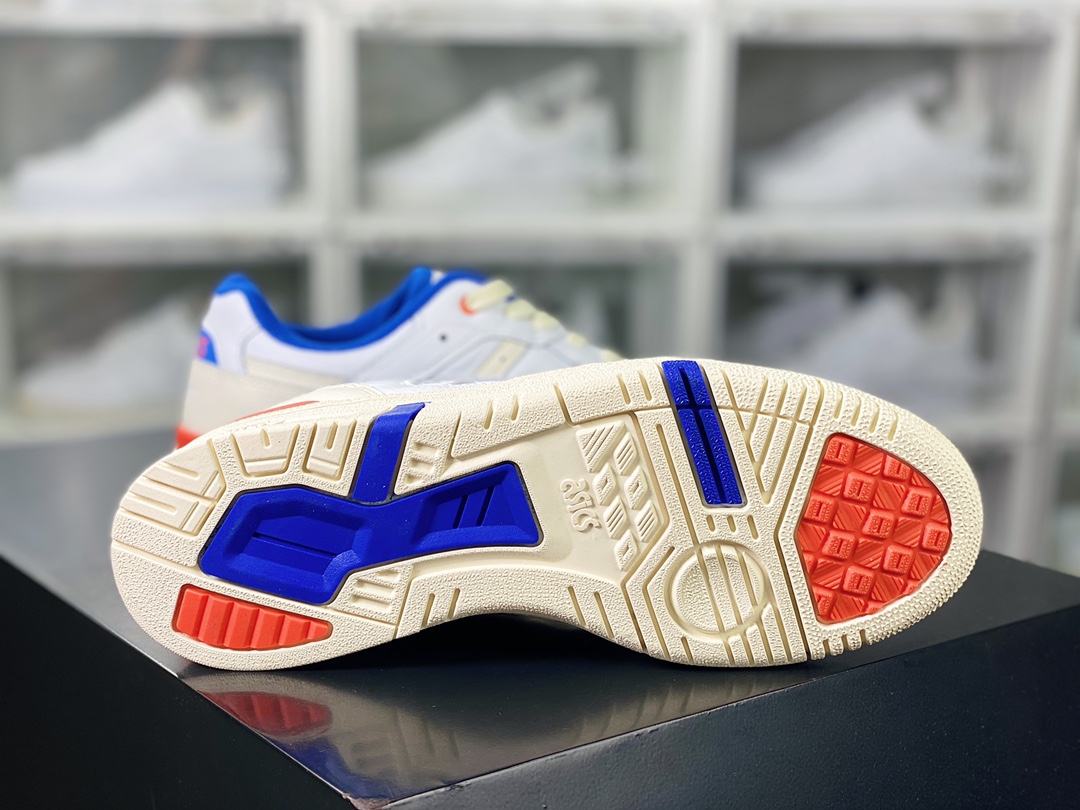 Asics EX89 Low Sneakers series low-top retro basketball shoes ”Joint Knicks Milky White Blue Orange” 1201A885-100