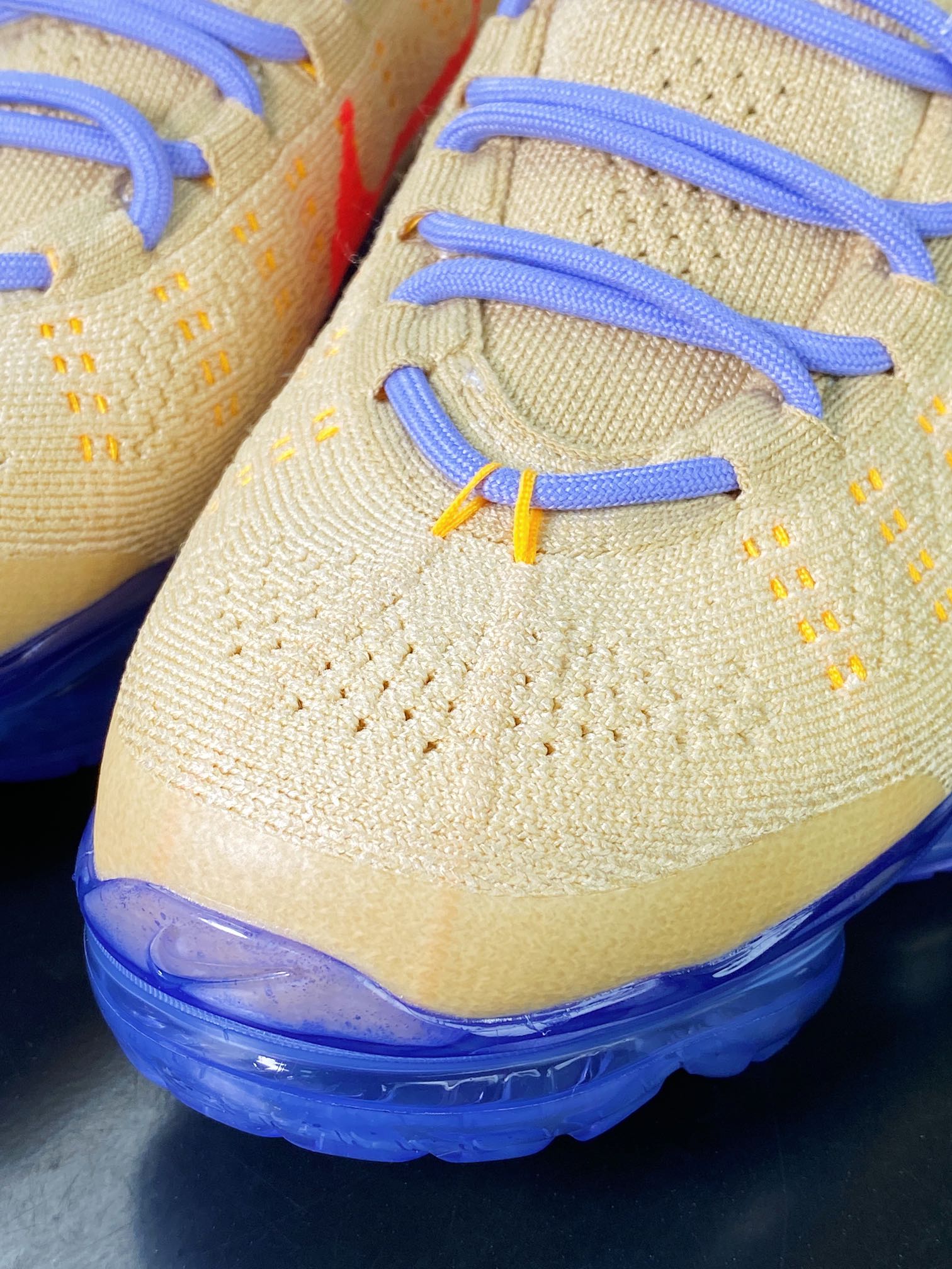 Air VaporMax 2023 Flyknit FK ”Pale Vanilla” 2023 Air Cushion Series Low-top Jogging Shoes ”Sesame Yellow Blue Purple Red Hook” DV6840-200