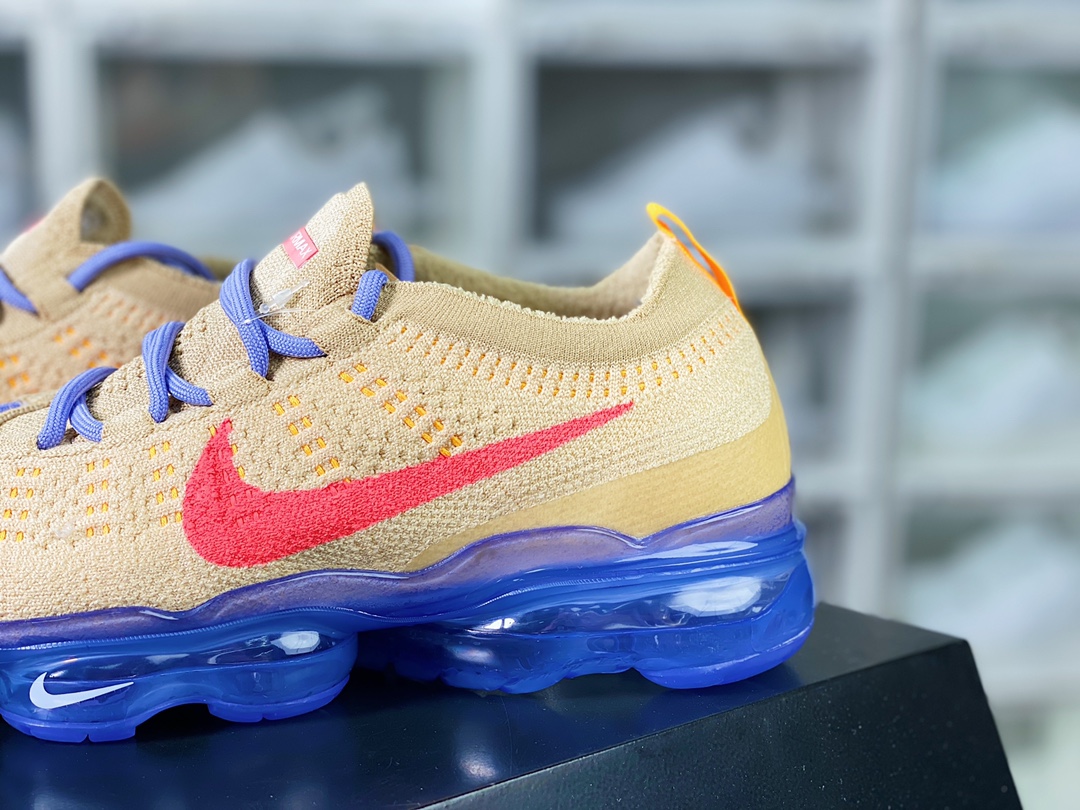 Air VaporMax 2023 Flyknit FK ”Pale Vanilla” 2023 Air Cushion Series Low-top Jogging Shoes ”Sesame Yellow Blue Purple Red Hook” DV6840-200