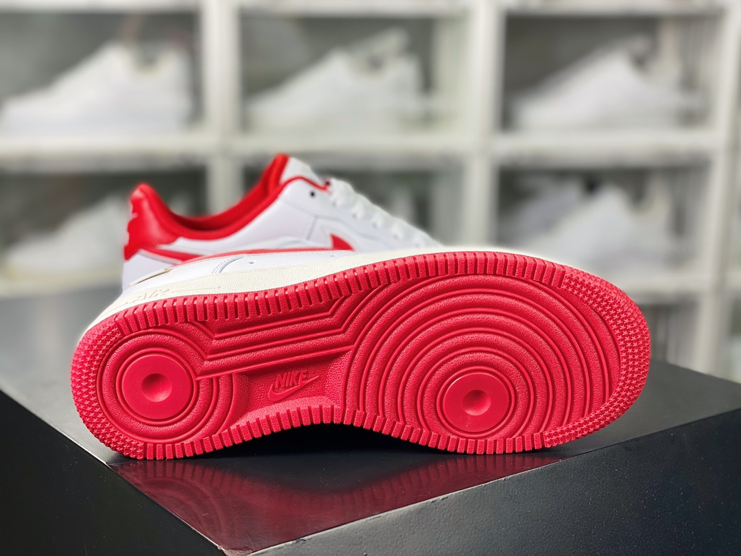 Air Force 1'07 Low”White University Red” Air Force One Sneakers ”Leather White University Red Embroidered Hook” FV0392-101