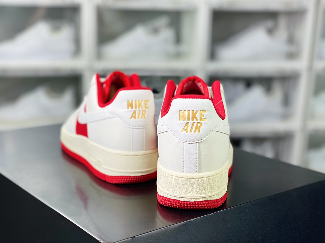 Air Force 1'07 Low ”Athletic Department” Air Force One series classic sneakers ”Splicing off-white university red oxidation” FN7439-133