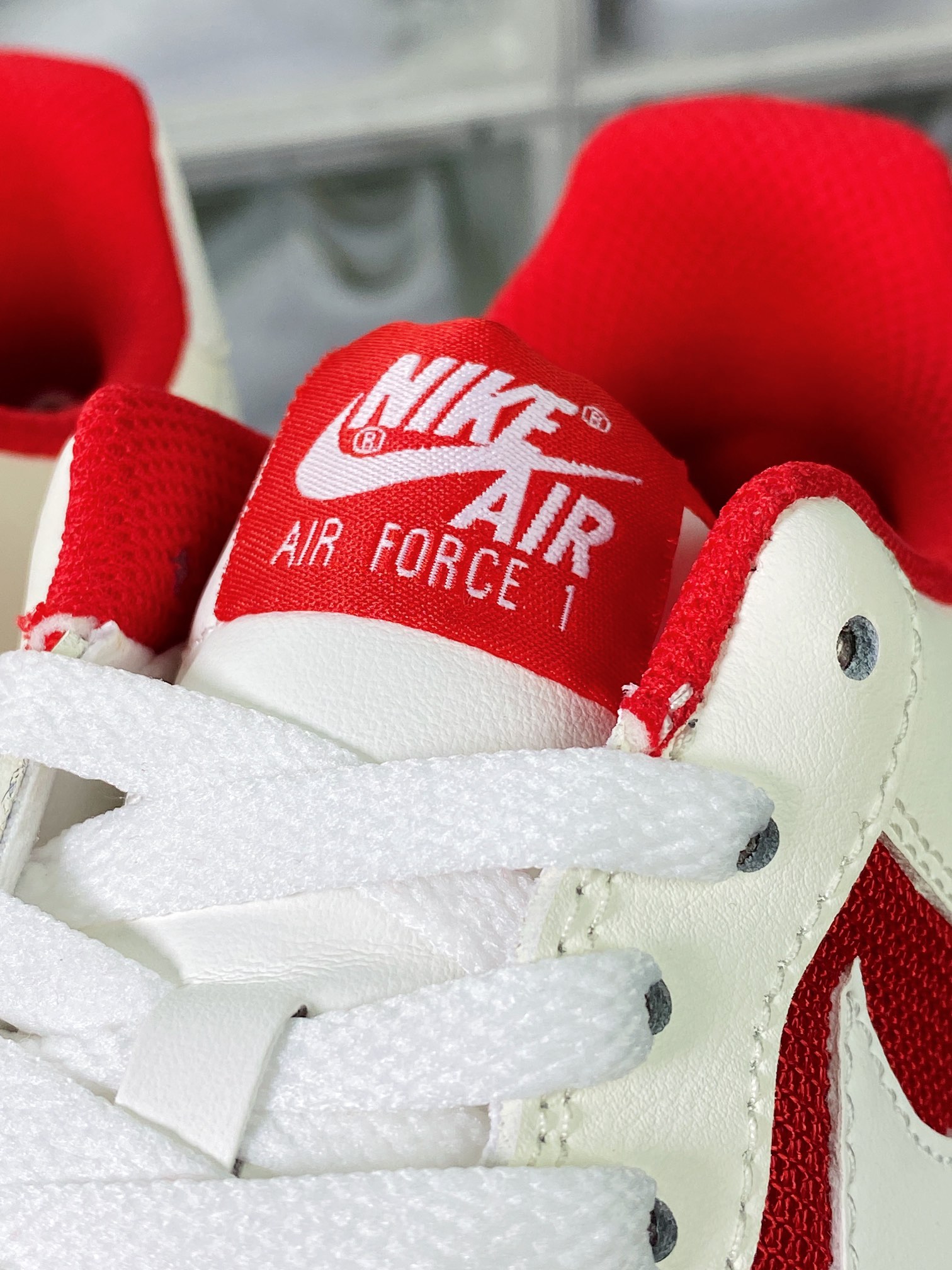 Air Force 1'07 Low ”Athletic Department” Air Force One series classic sneakers ”Splicing off-white university red oxidation” FN7439-133