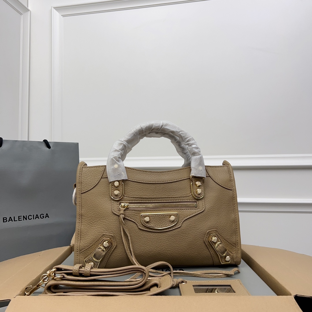 Balenciaga Le City Small Top Handle Bag - Apricot Leather, Gold Hardware 2 i1691907042 4105 1