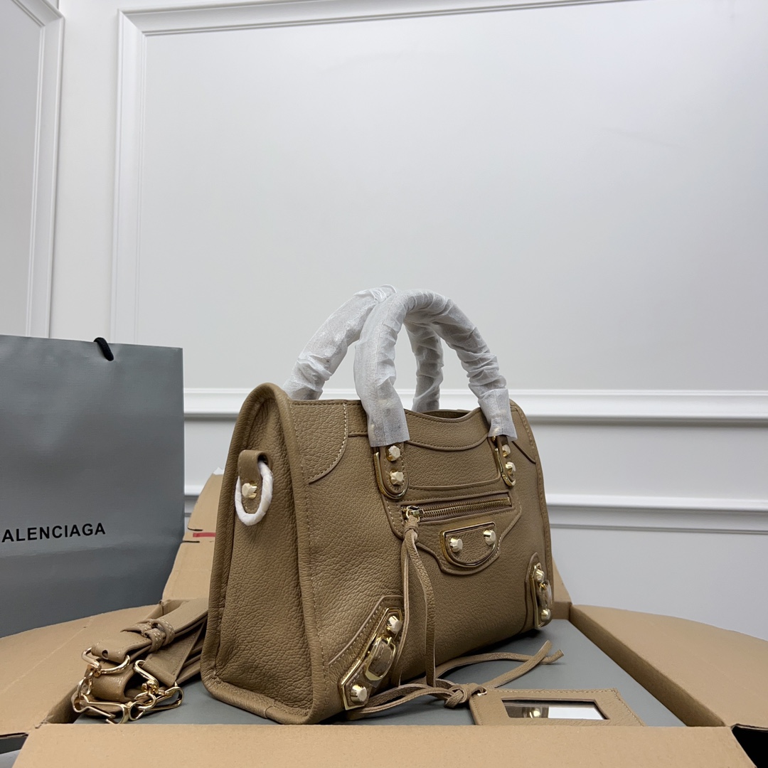 Balenciaga Le City Small Top Handle Bag - Apricot Leather, Gold Hardware 4 i1691907042 6188 3